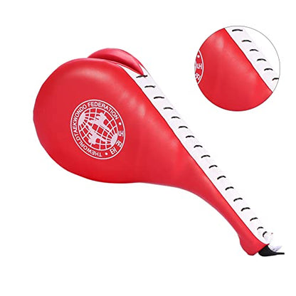 Taekwondo Kick Pad Karate Target Tae Kwon Do Double Sides Kickboxing Training Target 39cm x 19.5cm x 5cm with Wrist Strap for High and Low Kicks Martial Arts Practice