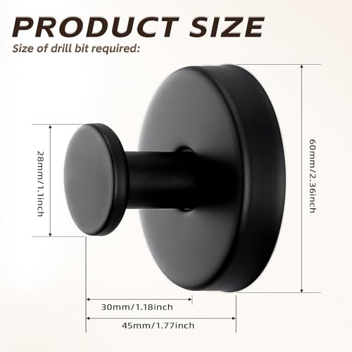 Suction Cup Hooks for Shower,Stainless Steel Towel Hooks No Drill | Vacuum-Lock Mount, Removable and Reusable for Glass, Tile, Metal and Smooth Non-Porous Surfaces(2Pack, Matte Black) - color: Matte Black