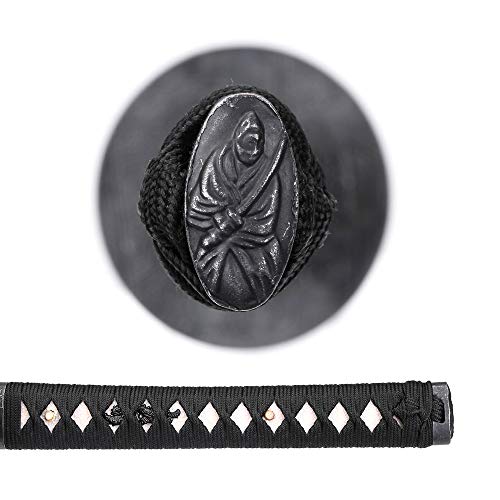 siwode Katana Handmade Full Tang Sharp, Alloy Tsuba Japanese Samurai Sword High Carbon Steel 1060,T10 1095, 40-Inch - color: Sanlinwushen