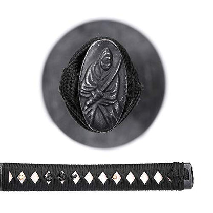 siwode Katana Handmade Full Tang Sharp, Alloy Tsuba Japanese Samurai Sword High Carbon Steel 1060,T10 1095, 40-Inch - color: Sanlinwushen