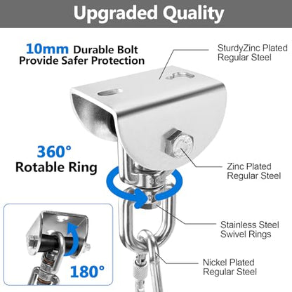 Eapele Heavy Bag Hanger, Punching Bag Mount for Ceiling 360° Swivel Wood Beam Holder for Boxing Bag, Heavy Bag, Gym Punching Bag, Speed Bag, Aerial Yoga Swing, Gymnastic Rings, Sandbag, Hammock - color: Heavy Bag Hanger