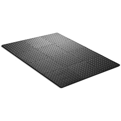 Philosophy Gym Pack of 12 Exercise Flooring Mats - 12 x 12 Inch Foam Rubber Interlocking Puzzle Floor Tiles - Black - color: 12 Sq Ft, 1/2" Thick - Black