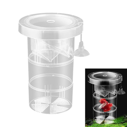 2PCS Floating Aquariums Breeding Box for Safe Fish Spawning and Fry Protections Reusable Nursery Divider - size: Long