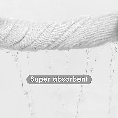 JML Large Microfiber Bath Towel, 4 Pack, 30" x 60" | Hanging Loop, Soft, Extra Absorbent, Quick Dry as Spa, Sauna, Salon Hair Wrap - color: Microfiber White, size: 4 Pack (30 in x 60 in)