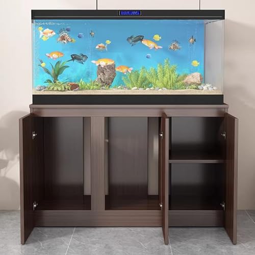 Aquarium Stand, Fish Tank Base with Shelves, Reptile Tank Stand, Height 75cm/29.5in, Two-Tiered, Storage Rack, Suitable for Living Room or Office(120x45cm/47.2x17.7in) - size: 120x45cm/47.2x17.7in