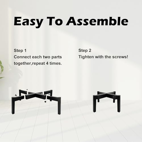2 Pcs Heavy Duty Adjustable Metal Plant Stand for 10"-16" Plant Pot – Indoor & Outdoor (Black 2 Pack) - color: Mini 2Pcs Black 10-16", style: 3 - Mini
