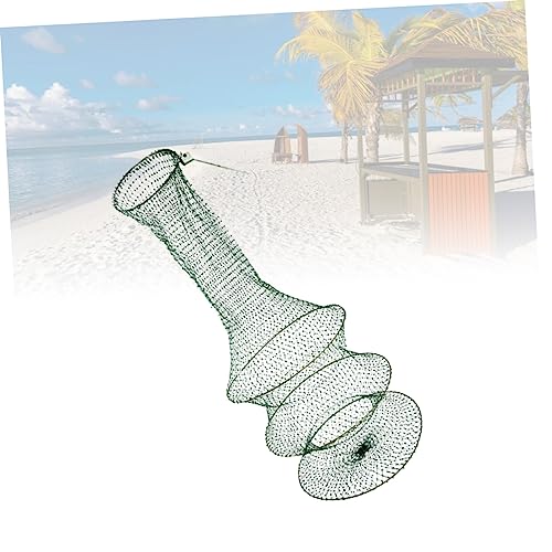 Yardwe Handwoven Fish Net Fine Mesh Net Foldable Portable Fishing Tool for Freshwater Fish and Shrimp Catching