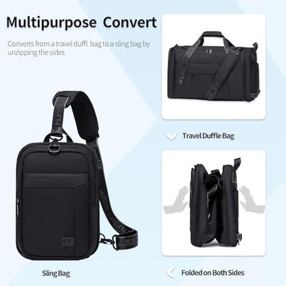 ARCTIC HUNTER AH Gym Bags for Men Women, 42L Large Travel Duffle Bag, Carry On Bag for Airplanes with Shoe Compartment for Sports, Weekend Trips, Overnight and Camping - Black - style: Duffel Bag Pro