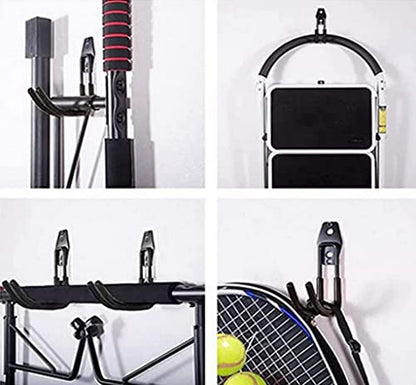 zoele Baby Stroller Hanger, 2 Pcs Black (Polyvinyl Chloride, Alloy Steel), Wall Mount, Heavy Duty Garage Tool Storage Organizer Utility Hooks, 77 lbs Weight Capacity, Stroller Holder - color: 2 Pcs Black