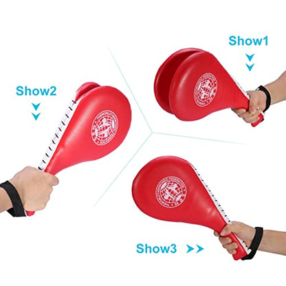 Kickboxing Strike Pad, PU+EVA Black Blue Red Boxing Pad Taekwondo Training Strike Pad Kickboxing Pad for Batting Practice of Taekwondo Martial Art Etc