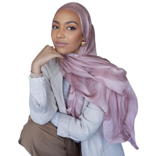 ZGMYC Watercolour Floral Printed Hijab Scarf for Women Soft Modal Cotton Instant Hijab Head Wraps Shawls Long Scarves - color: Color 19