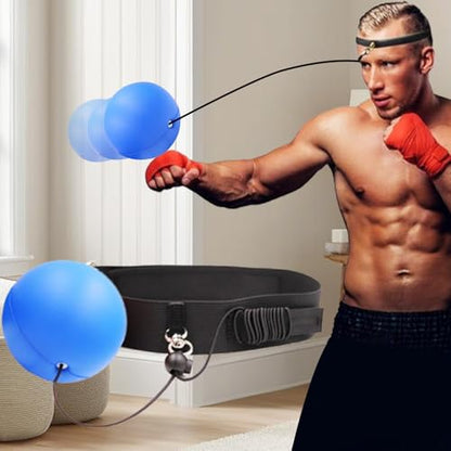 Head Boxing Ball - Boxing Headband Reflex Ball | Training Accessories, Interactive Boxball Integration Set, Practice Fitness Set for Adults Kids