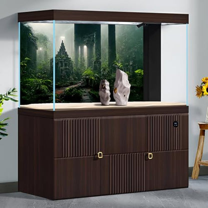 Fantasy Ancient Temple Aquarium Background Jungle Stone Columns Mysterious Foggy Rainforest Green Plants Fish Tank Background Magical Misty Rock Ruins Reptile Tank Enclosure Backgrounds 48x24in - color: Foggy Green, size: 48(W)x24(H)inches/ 120(W)*60cm(H)