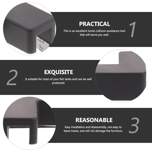 6pcs Silicone Corner Guards Tank Safety Bumper Protective Edge Protectors Soft Aquarium Table Anti-Collision Covers for Pet Holders and Desks