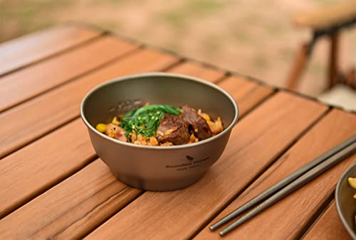 Boundless Voyage Ultralight Titanium Bowl Pan Plate Dish with Carry Bag Outdoor Camping Portable Tableware Cookware ((400ml Bowl)-Ti15163B) - color: (400ml Bowl)-Ti15163B