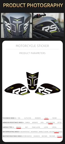 Compatible with TRIUMPH 1200RS Motorcycle Tank Pad Anti-slip Fish Bone Sticker Wear Resistant Body Protector Decal Modification Parts (Solid Black) - color: Solid Black