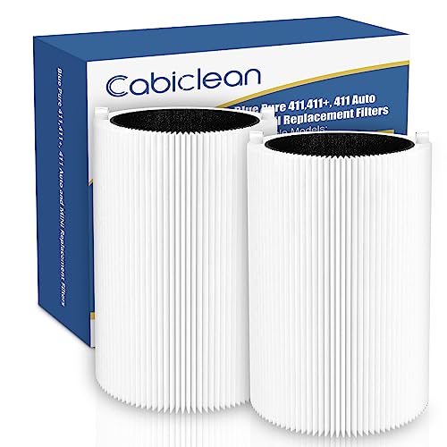 Blue Pure Replacement Filter for Blueair 411, 411+, 411 Auto Air Purifier | 2-IN-1 Efficient Particulate Activated Carbon 411, 411+, 411 Auto and MINI Filter for Smoke, Pet Dander, Odors, Pollen,2 Pack - color: 2 Pack 411 Auto & 411 & 411+ Filter