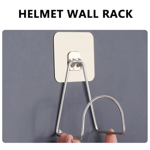 VOSAREA Helmet Wall Hook Self-Adhesive Motorcycle Helmet Storage Rack Wall-Mounted Holder for Safe and Convenient