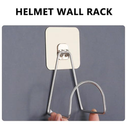 VOSAREA Helmet Wall Hook Self-Adhesive Motorcycle Helmet Storage Rack Wall-Mounted Holder for Safe and Convenient