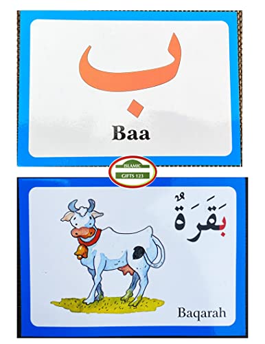 Arabic Alphabet Flash Cards English & Arabic Edition Islamic Learning Ramadan Gifts Ramadan Favors-Islamic Gifts 123