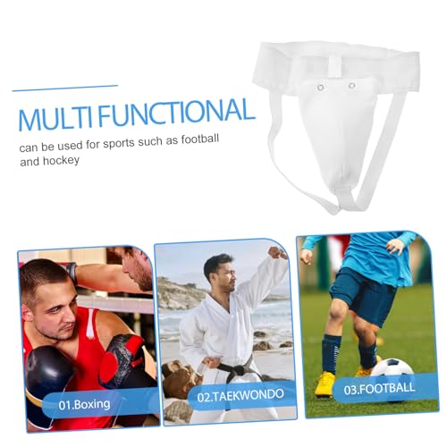 GALPADA Wear-Resistant Breathable Groin Protector Guard for Men Professional Crotch Guard for Boxing Combat Sports and Daily Exercise Comfortable Anti-Friction Design in White
