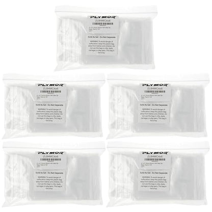 Plymor 4" x 6" (Pack of 500), 4 Mil Heavy Duty Zipper Reclosable Plastic Bags - size: 4" x 6" (500 Count)