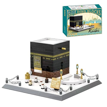 JOMIOD Kaaba in Mecca Building Blocks Set, 644pcs Authentic Islamic Architecture Model, Educational & Collectible DIY Bricks Toy for Adults & Kids, Ideal Ramadan/Eid Gift & Home Decor Display Piece