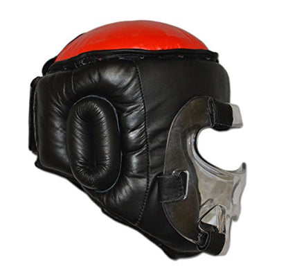 Ring to Cage Safety-Shield Training Headgear, with Removable Plexiglass Mask - size: Youth
