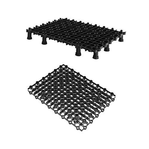 Hemobllo Aquarium Bottom Plate Fish Tank Bottom Tray Grid PVC Fish Tank Board Divides Tray Divider Bottom for Mixed Breeding 5pcs (Black Tank Stand Fish Tank Divider - size: Size 1