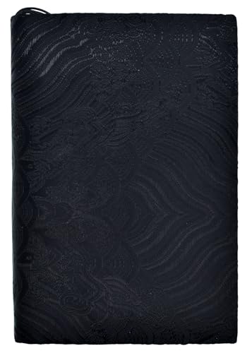 BLBMH A6 Book Cover 4x6 Plus | Non-Stretch Fabric Sleeve with Bookmark | Handmade Washable Protector for Paperback Journal Bible Notebook | Gift for Women Readers - Black 6" + - color: Black, size: 6in plus