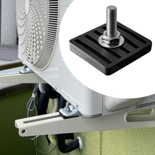 MY MIRONEY 4PCS 2.8" Square Rubber Anti-Vibration Isolator Pads | Air Conditioner Shock Pads for Air Compressor, Air Conditioner Unit, HVAC, Treadmill - style: 2.8” Square