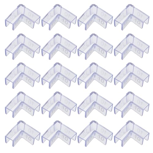 COHEALI 25pcs Fish Tank Glass Corner Protectors L-Shaped Edge Guards for 10mm Aquarium Glass, PVC Fish Tank Edge and Corner Safety Pads for Babyproofing and Furniture Protection