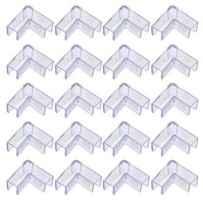 COHEALI 25pcs Fish Tank Glass Corner Protectors L-Shaped Edge Guards for 10mm Aquarium Glass, PVC Fish Tank Edge and Corner Safety Pads for Babyproofing and Furniture Protection