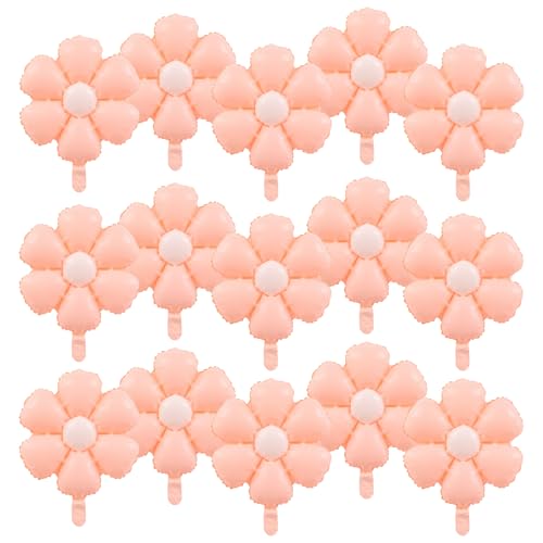 12 Pcs Flower Balloon Daisy Balloons Foil Balloons Flower Theme Kids Theme Birthday Party Wedding Anniversary Baby Shower Decoration Supplies - color: Pink 12pcs