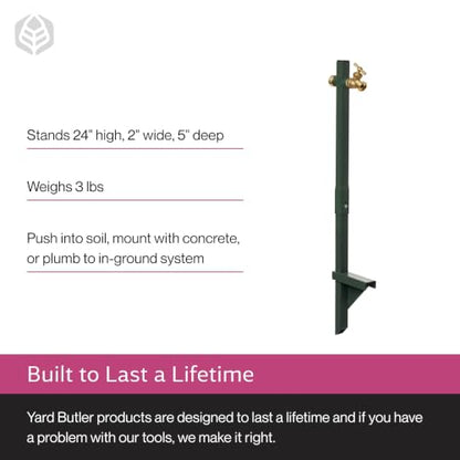 Yard Butler IHBE-6KD Garden Hose Bib Extender - Durable Hose Stand for Keeping It Elevated - Convenient Garden Accessory - Rust-Resistant - Anti-Kink Design - Easy Installation | Durable Garden Hose Bib Extender, Keeps Hose Elevated, Rust-Resistant, Anti-