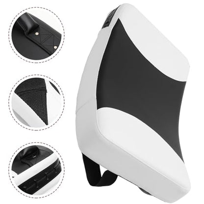 Taekwondo Kick Pad Curved Handheld Kicking Target Black White Large Size for Martial Arts Training Muay Thai Karate Punching Paddle Suitable for Boys and Adults
