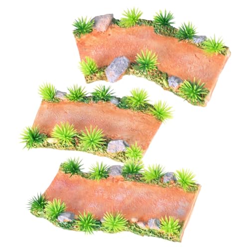 Aquarium Miniature Steps 3-Piece Landscaping Sculpture Fairy Bridge | Aquarium Stone Steps Path Fish Tank for Freshwater Saltwater Shrimp Tank Living Room Bedroom Study Room