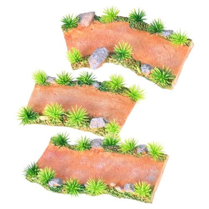 Aquarium Miniature Steps 3-Piece Landscaping Sculpture Fairy Bridge | Aquarium Stone Steps Path Fish Tank for Freshwater Saltwater Shrimp Tank Living Room Bedroom Study Room