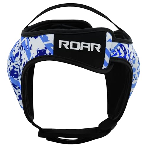 ROAR-INT Wrestling Headgear Men BJJ Ear Guard Protection MMA Grappling Cauliflower Helmet - color: Black+Lion (Pack-2)