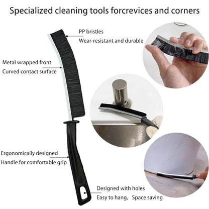 Crevice Cleaning Brush Set, Hard Bristle Cleaning Supplies for Kitchen, Bathroom, Corner, Grout, Sink, Cup, Teapot, Bottle, Blender