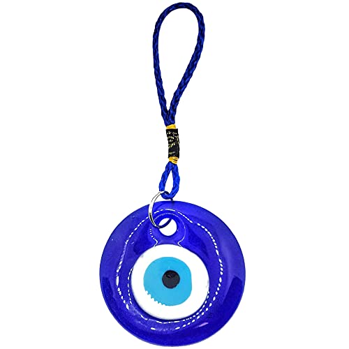 LUCKBOOSTIUM Evil Eye Hanging Ornament - Car Rearview Mirror Charm, Spiritual Protection Amulet, Home Décor for Luck & Energy, Decorative Accessory, Good Fortune Symbol - Blue Cord - color: Evil Eye With Blue Cord