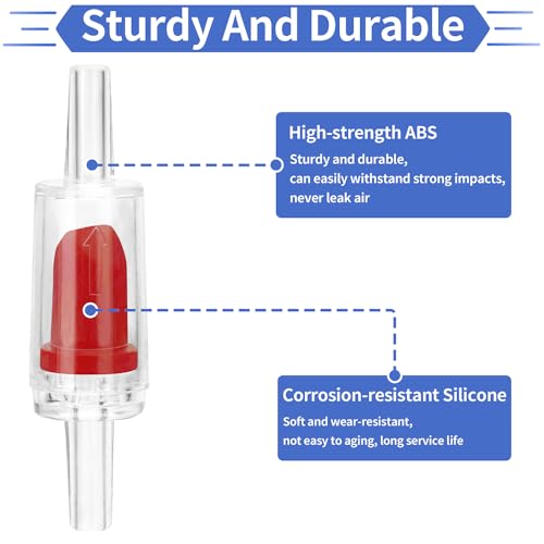 DaToo Aquarium Air Pump Check Valve 12PCS Fish Tank One Way Non-Return Check Valve Air Pump Accessories for 3/16 Inch Airline Tubing