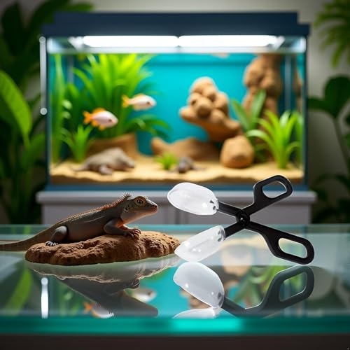 of Reptile Feeding Clamp Reptile Poop Scoop Cage Fish Tank Cleaning Tools Reptile Feeding Tool for Gecko Lizard Bearded Dragon,for Snakes Lizard Tarantulas Reptile Supplies Reptiles and Amphibians