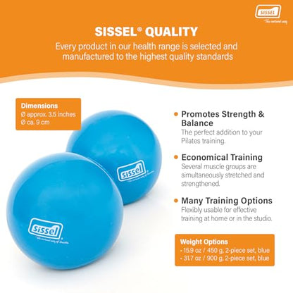 SISSEL Pilates Toning Balls - size: 2lbs Each - Set of 2