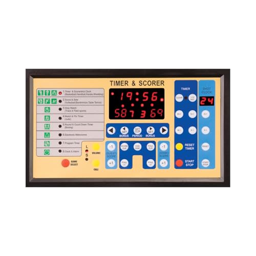 Champion Sports Electronic Scoreboard, Multi-Sport Tabletop Indoor, 24" L x 16" H x 10" D, Black, (Model: T90)
