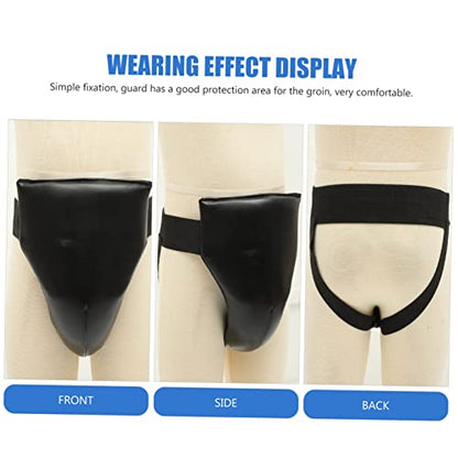 VICASKY Professional Groin Protector for Martial Arts and Combat Sports Reusable Crotch Guard with Ergonomic Design for Karate Boxing Thai Training Adult and Youth Black