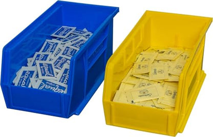 Akro-Mils 30230 AkroBins Plastic Storage Bins, 11"x5"x5", Yellow, 12-Pack | Space-Saving Stackable Bins for Garage, Pantry, Craft Organization - color: Yellow