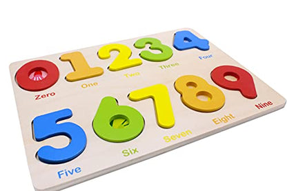 Aile Wooden Preschool Learning Number Puzzles Toys for Kids Age 2-4， Educational Toys. - style: Number Puzzle