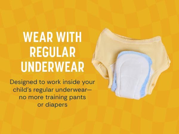 Sposie Cross-Trainers Overnight Potty Training Support, 39 Ct | End Nighttime Training Pants, 4T+ Underwear Inserts for Overnight Potty Training Made in USA, Fits Kids Ages 2-7