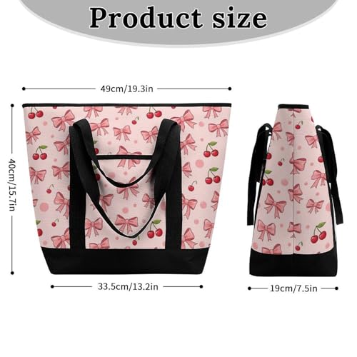 SWEET TANG Cooler Bag Insulated for Travel, Bow Cherry Pink Food Delivery Cooler Bag for Beach, Travel, Picnics - color: Pattern 83